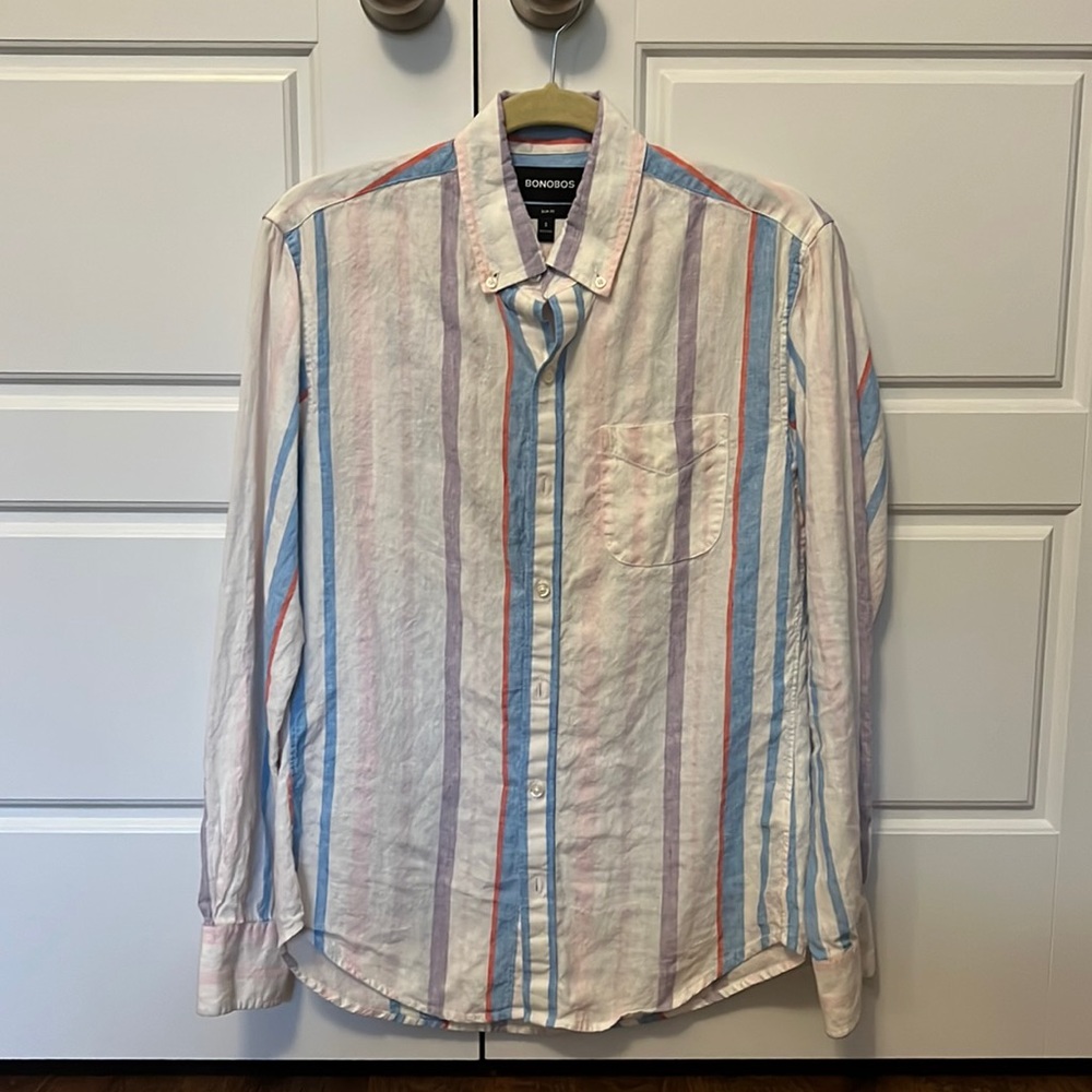Pastel striped button down